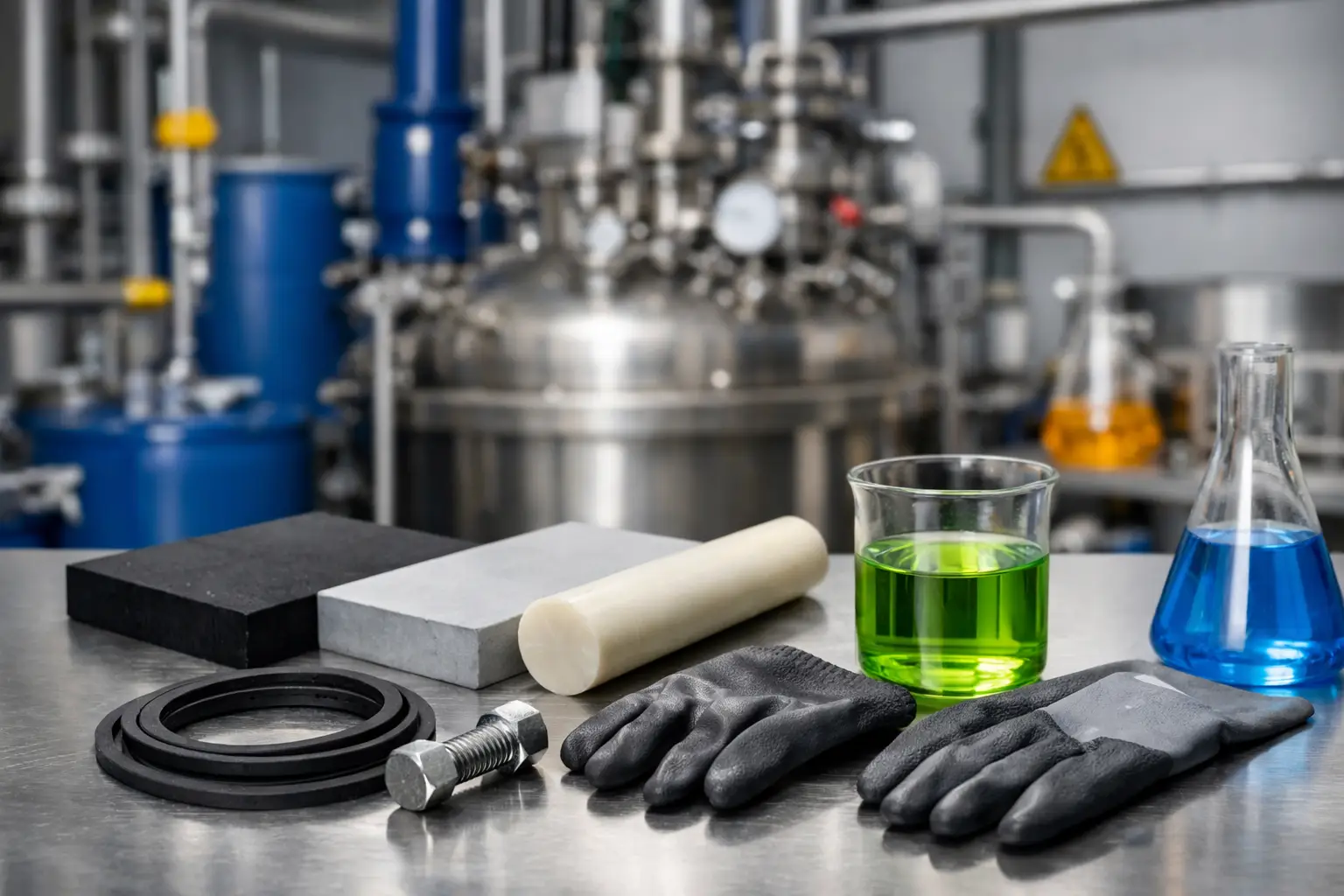 Qué material resiste productos químicos industriales