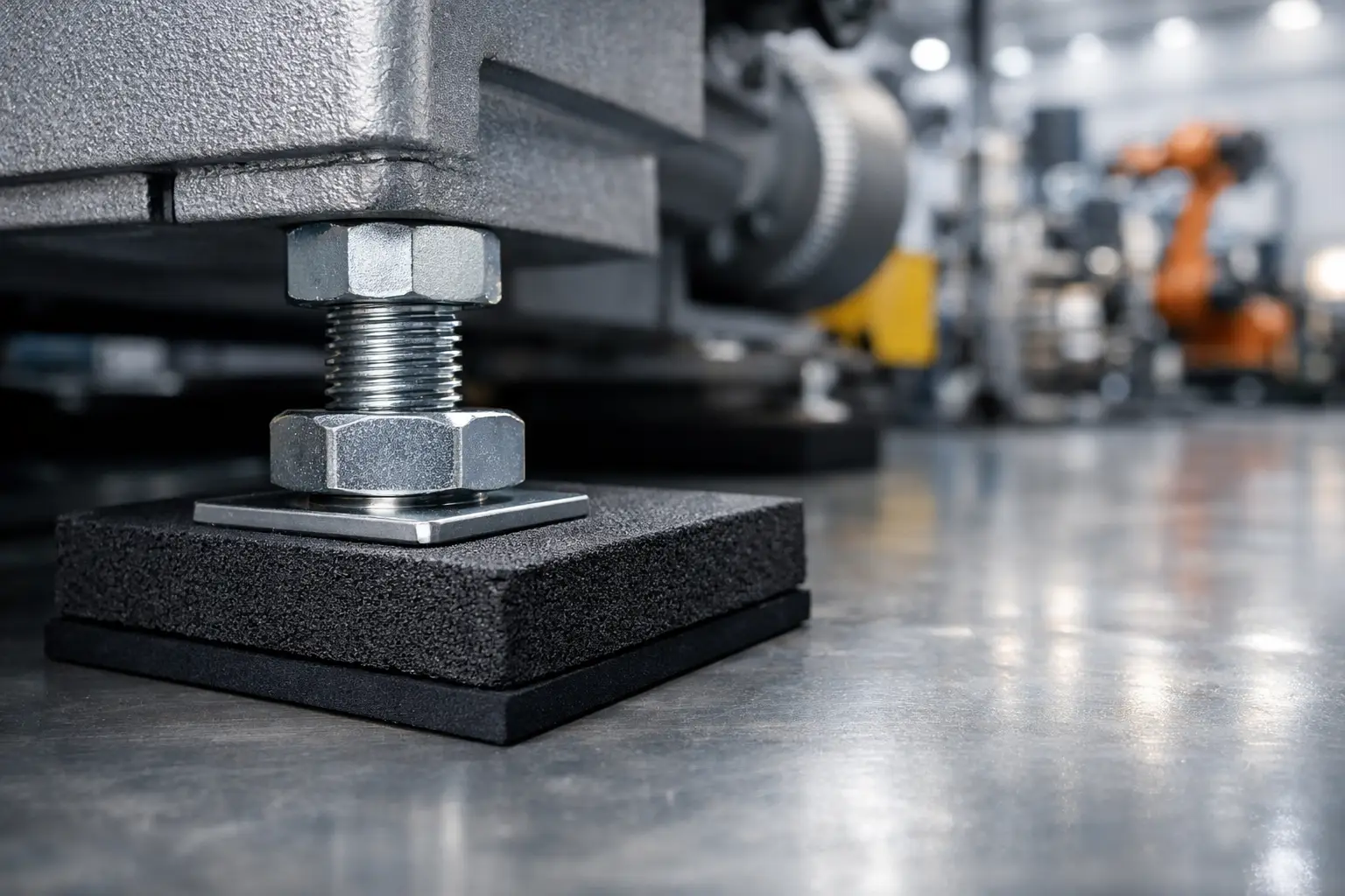 Soportes de neopreno para maquinaria industrial