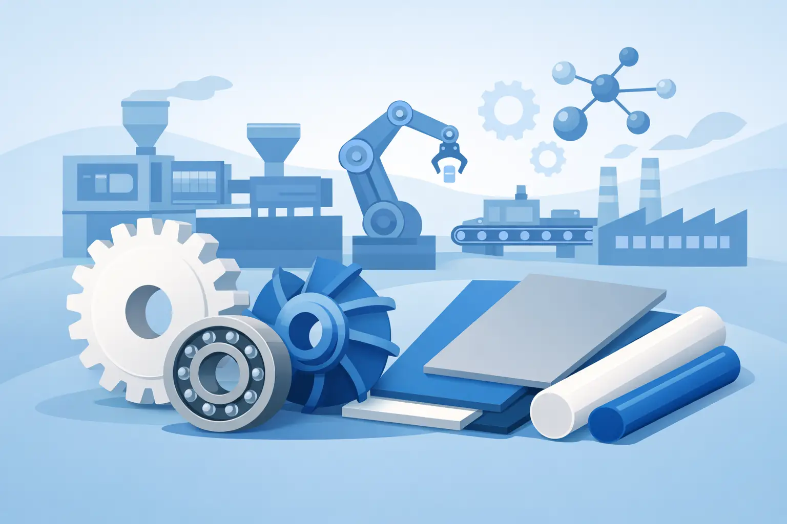 Usos de plásticos de ingeniería en industria