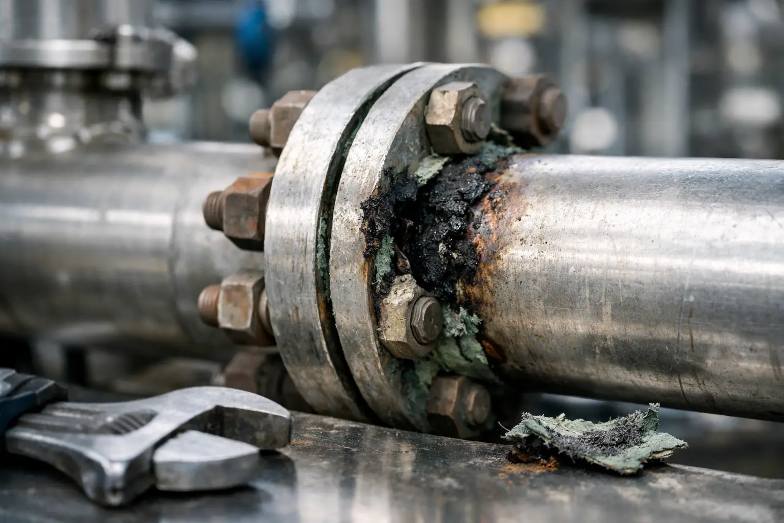 Qué causa el fallo de una junta industrial