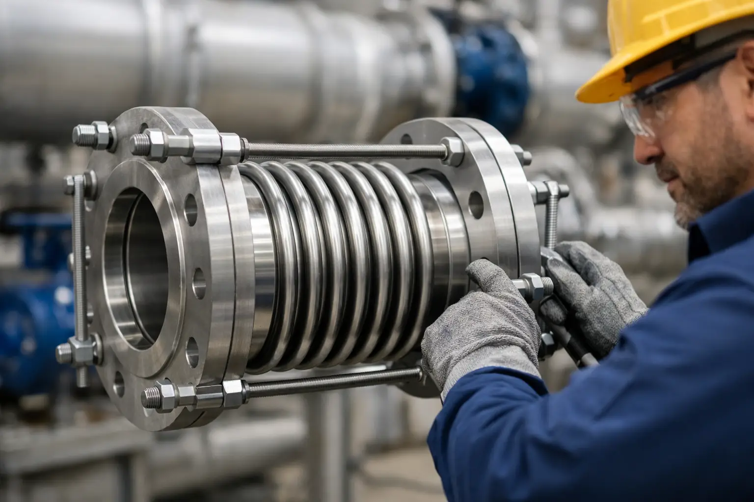 Cómo instalar una junta de expansión industrial