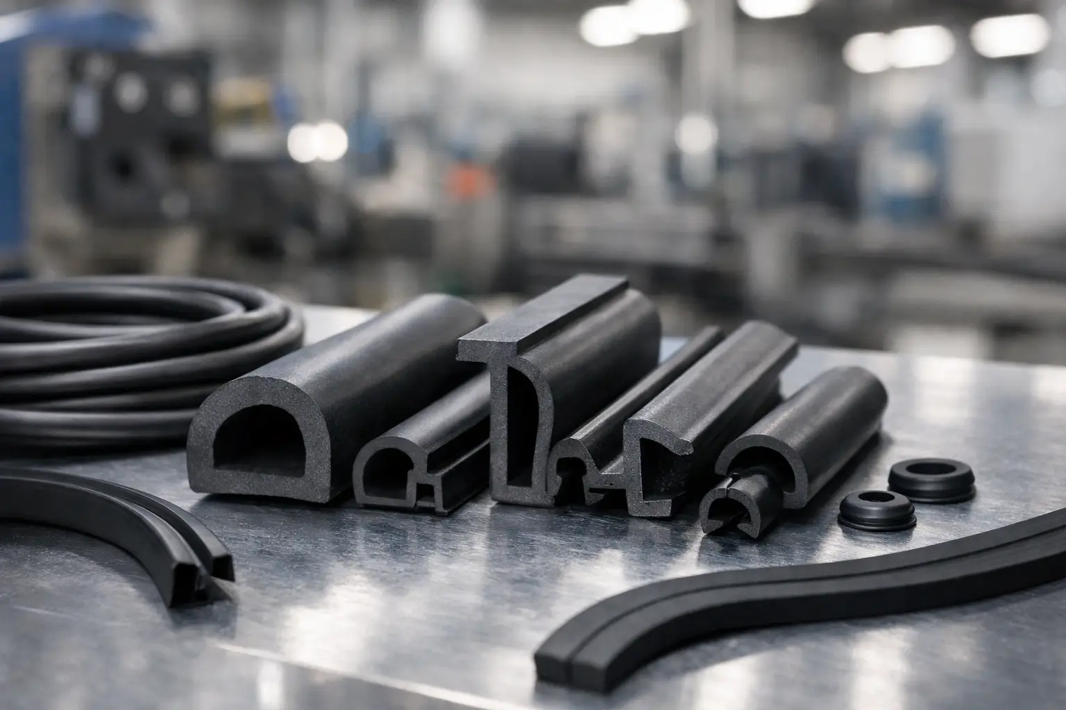 Perfiles EPDM industriales para sellado y protección