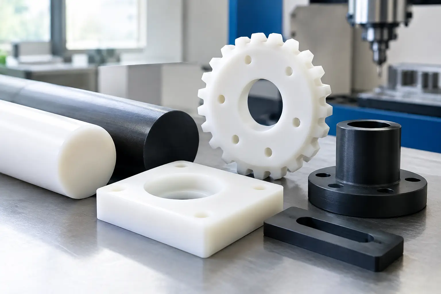 Polietileno UHMW mecanizado para piezas industriales