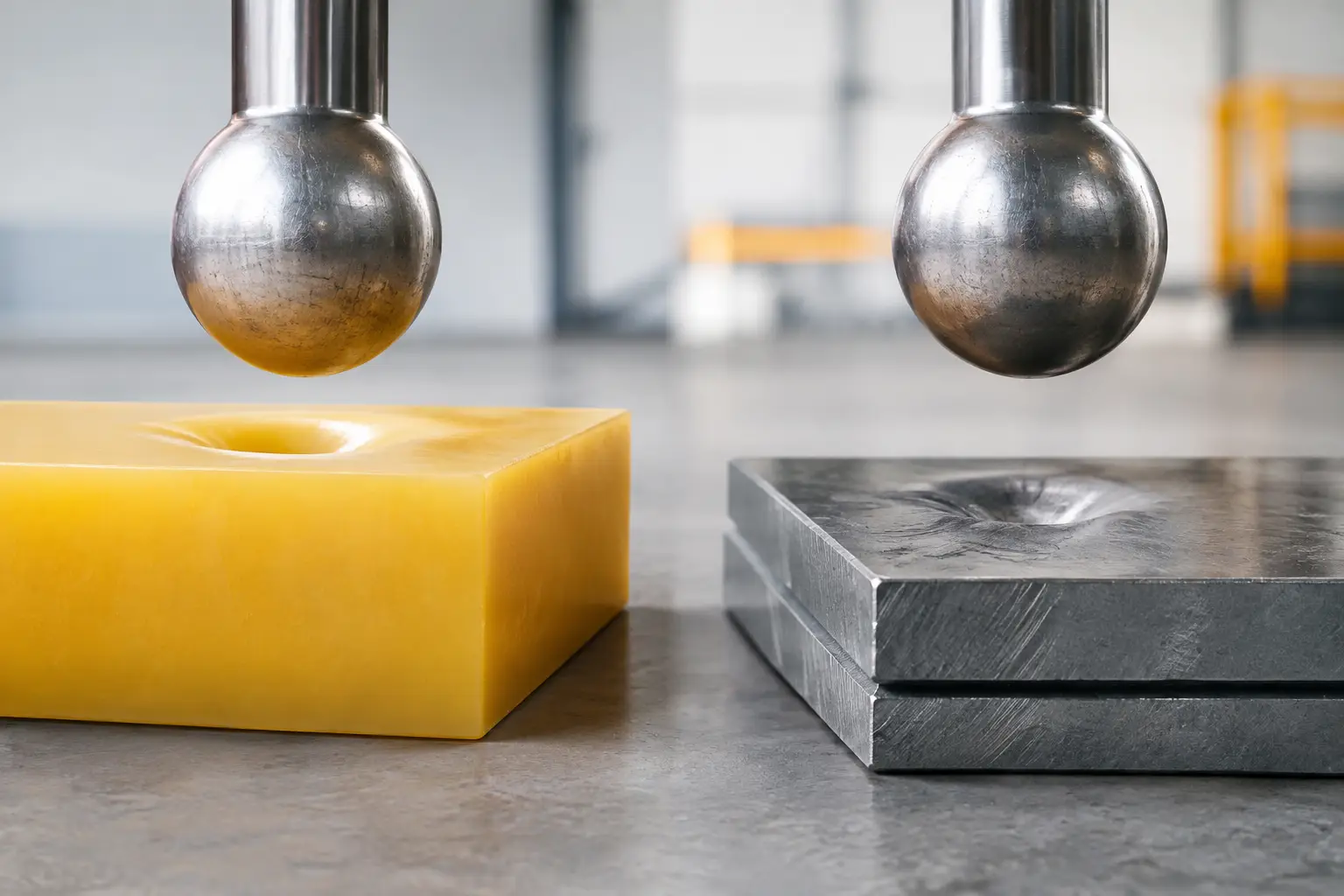 Poliuretano versus acero en impacto industrial