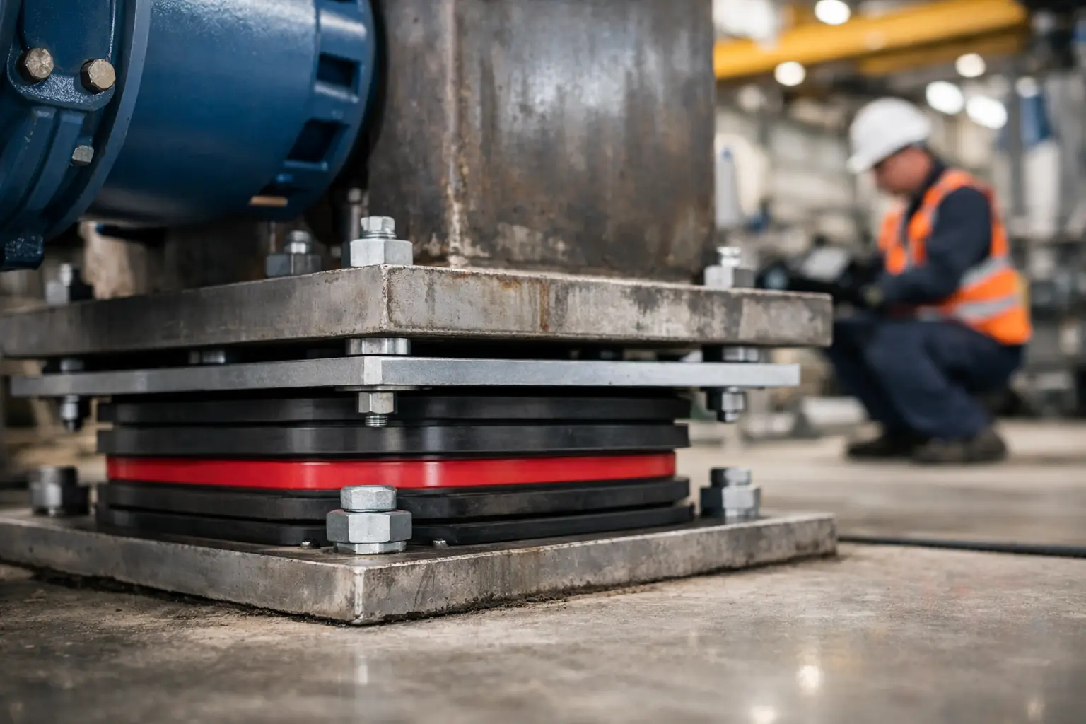 Seismic isolation pads para industria pesada